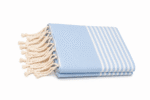Jeté Fouta Arthur en coton XL – multi usage Bleu ciel