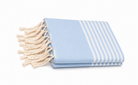 Jeté Fouta Arthur en coton XL – multi usage Bleu ciel