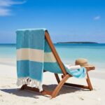 Set de 2 fouta en coton-Diamond En Vert kaki et Bleu turquoise PTZ 4010 – Image 2