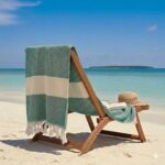 Set de 2 fouta en coton-Diamond En Vert kaki et Bleu turquoise PTZ 4010 – Image 3