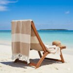2 Serviettes en coton Fouta Diamond En Beige et taupe PTZ 4015 – Image 3
