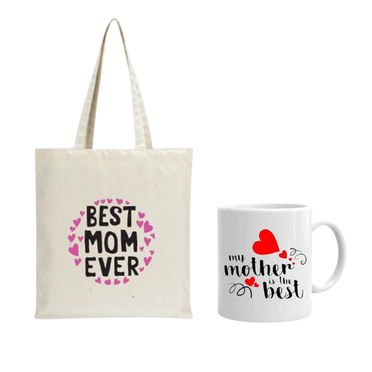 1 Pack Double Plaisir Pour Maman – Mug & Tote-bag message d’amour pour maman – Image 1