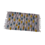 Tapis berbère rectangulaire en en 100% laine naturelle design vintage Multicolores
