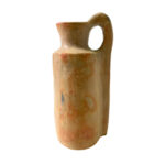 Collection Héritage Khalti Jomaa - Vase design jarre cylindrique avec anse en Poterie de sejnane en couleur de terre cuite