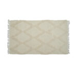 Tapis berbère rectangulaire en en 100% laine naturelle design vintage  Bicolor