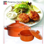 Cocotte tradition ronde évasé en Céramique émaillée  "pâte à feu" GM – Image 2