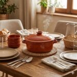 Cocotte ronde tradition avec couvercle en Céramique émaillée  "pâte à feu" MM – Image 2