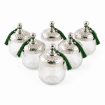 Coffret de 6 verrines rustique GM en verre soufflé craquelé fait à la main