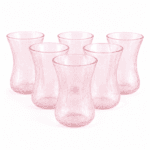 Ensemble de 6 verres à the Türk en verre soufflé craquelé design vintage – Image 2
