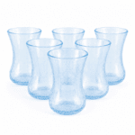 Ensemble de 6 verres à the Türk en verre soufflé