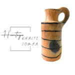 Collection Héritage Khalti Jomaa - Vase design jarre cylindrique avec anse en Poterie de sejnane en couleur de terre cuite et noir – Image 2