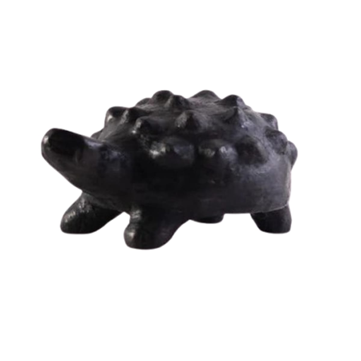 HKJ 1321 Collection Héritage Khalti Jomaa - Sculpture de tortue avec des boules en relief en terre cuite en noir en Poterie de sejnane – Image 1