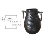 Collection Héritage Khalti Jomaa - Pot multi usage  Pot à ustensiles  Cache pot design marmite avec pendentifs suspendu couleur noir en Poterie de sejnane – Image 2