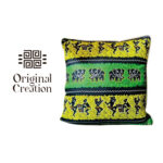 Coussin carrée haut de gamme en tissu coton wax de qualité supérieur coloré motif wax – Image 3