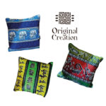 Coussin carrée haut de gamme en tissu coton wax de qualité supérieur coloré motif wax – Image 3