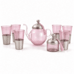 Services à thé haute de gamme en verre soufflé design classique MZA 1161