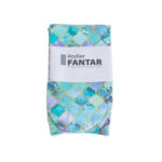 Chaussettes Artisanales Turquoise Azur haut de gamme en Tissu Imprimé signée Atelier Fantar