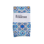 Chaussettes Artisanales Bleu Tradition haut de gamme en Tissu Imprimé signée Atelier Fantar