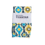 Chaussettes Artisanales Blue Eclipse haut de gamme en Tissu Imprimé signée Atelier Fantar