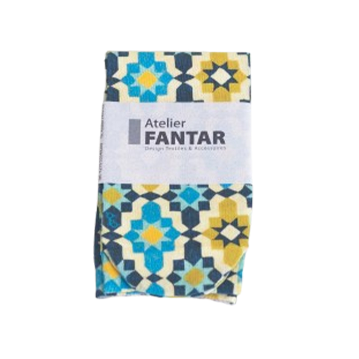 8 Chaussettes Artisanales Blue Eclipse haut de gamme en Tissu Imprimé signée Atelier Fantar – Image 1