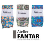 Chaussettes Artisanales Blue Mirage haut de gamme en Tissu Imprimé signée Atelier Fantar – Image 2
