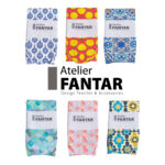 Chaussettes Artisanales Blue Eclipse haut de gamme en Tissu Imprimé signée Atelier Fantar – Image 3