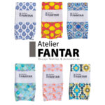 Chaussettes Artisanales Orange Breeze haut de gamme en Tissu Imprimé signée Atelier Fantar – Image 3
