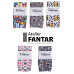 Chaussettes Artisanales Feuille haut de gamme en Tissu Imprimé signée Atelier Fantar – Image 3