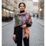 Écharpe en soie D05 haut de gamme signée Atelier Fantar de la Collection printemps-été 2025 – Image 2