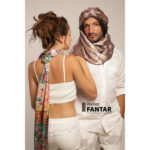 Écharpe en soie artisanale Bronzia haut de gamme signée Atelier Fantar de la Collection printemps-été 2025 – Image 4