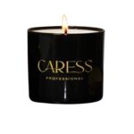 Bougies parfumées Caresse Professional bouquets fleuris Sublime Fleur de coton! 100% fabrication artisanale Flacon en noir