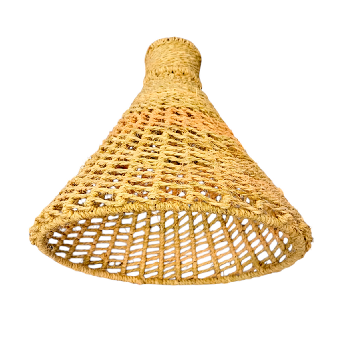 MHN 4958 Suspension luminaire organique à lumière tamisé design Cloche tressée à la main en fibre naturelle – Image 1