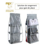 Organisateur Suspendu double face avec 6 poches Pour rangements Sac à Main – Image 3