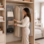 Organisateur Suspendu double face avec 6 poches Pour rangements Sac à Main – Image 2
