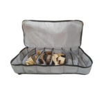 Organisateur Pour chaussures avec couvercle et fermetures éclair. Capacité de rangement : 6 paires