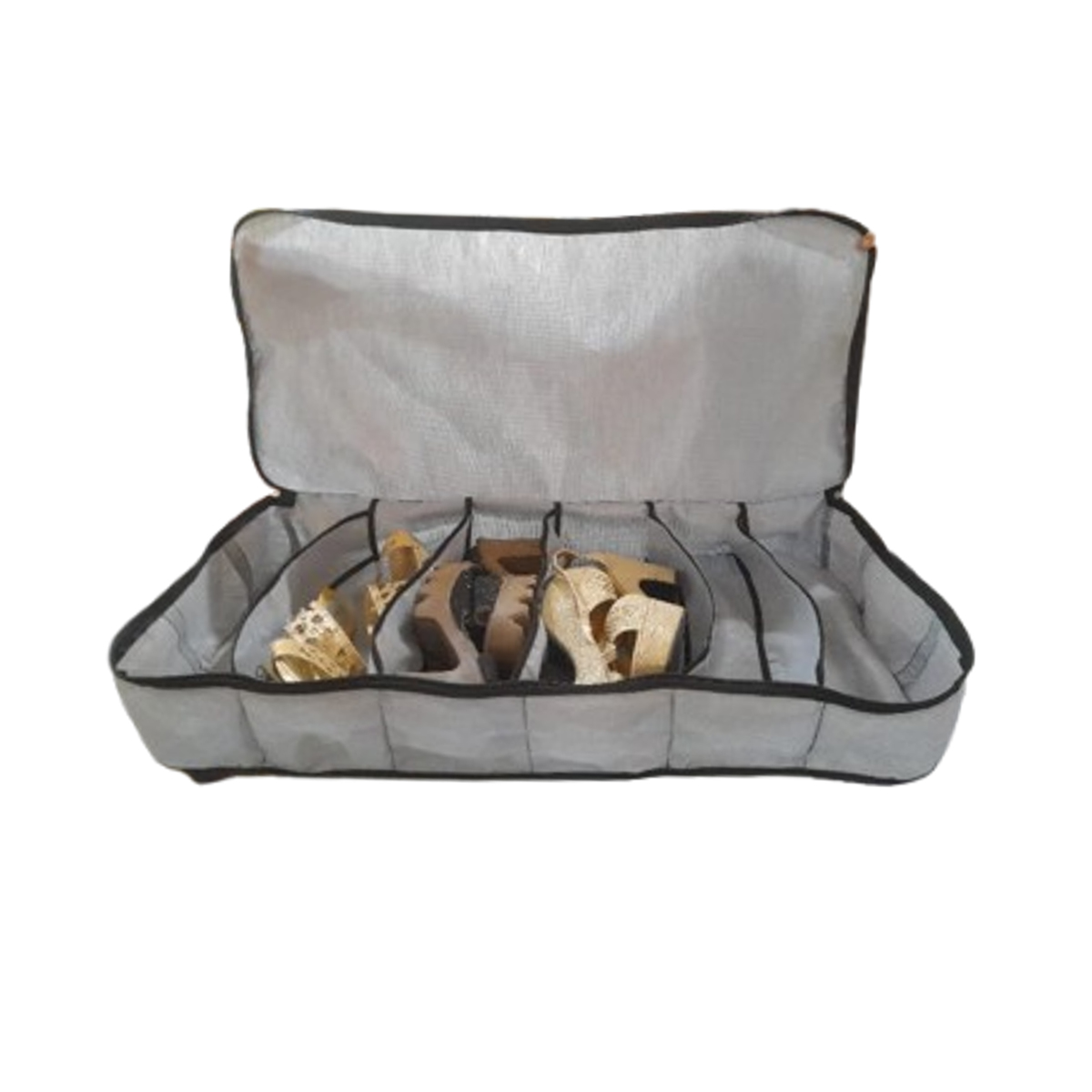 NPR 4212 Organisateur Pour chaussures avec couvercle et fermetures éclair. Capacité de rangement : 6 paires – Image 1