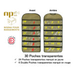 Organisateur Suspendu Sac Organisateur de sous-vêtements pour Armoire Double-Face 30 Poches – Image 2