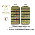 Organisateur Suspendu Sac Organisateur de sous-vêtements pour Armoire Double-Face 30 Poches – Image 2
