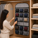 Organisateur Suspendu Sac Organisateur de sous-vêtements pour Armoire Double-Face 30 Poches – Image 2