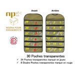 Organisateur Suspendu Sac Organisateur de sous-vêtements pour Armoire Double-Face 30 Poches – Image 2