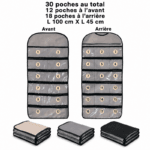 Organisateur Suspendu Sac Organisateur de sous-vêtements pour Armoire Double-Face 30 Poches – Image 3