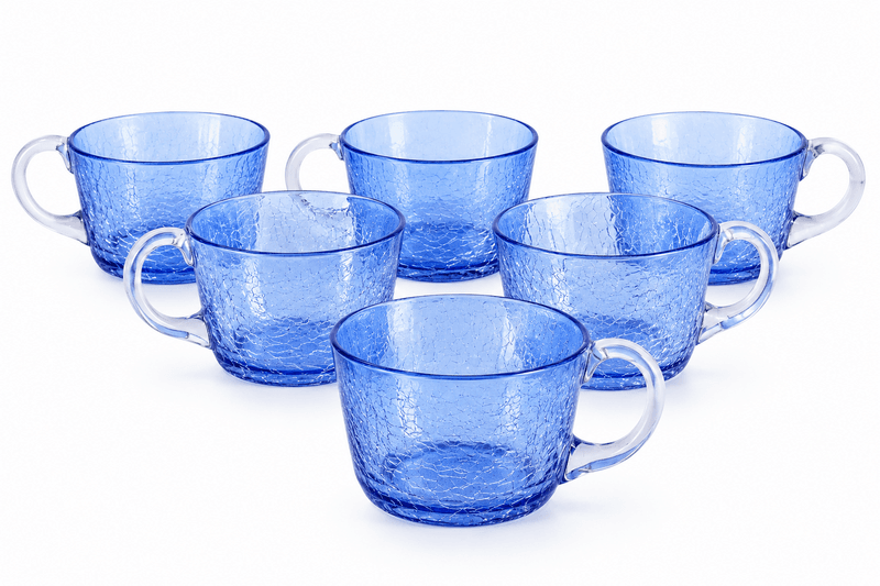 6 verres à grand café maxi coffe 6 verres à grand café maxi coffee en verre soufflé artisanal MZA 1299 – Image 1
