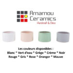 Ensemble de 3 Pot en céramique émaillé esprit vintage design Cylindrique T 1 – Image 3