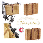 Panier écologique en jonc pour vélo - Le panier multifonction ultra tendance du moment. - Créations Exclusives Narys.Tn – Image 3