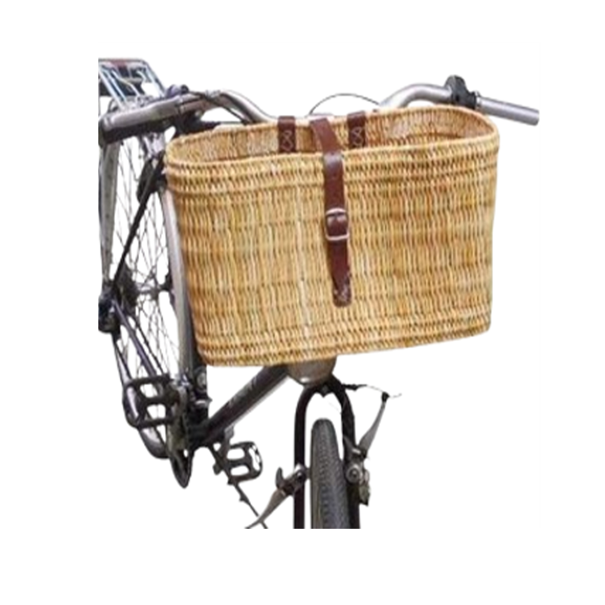 NAT 5566 Panier écologique en jonc pour vélo - Le panier multifonction ultra tendance du moment. - Créations Exclusives Narys.Tn – Image 1