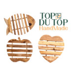 Dessous de plat en forme de Cœur en Bois d'Olivier fait main MM – Image 3