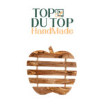 Dessous de plat en forme de Pomme en Bois d'Olivier fait main GM – Image 2