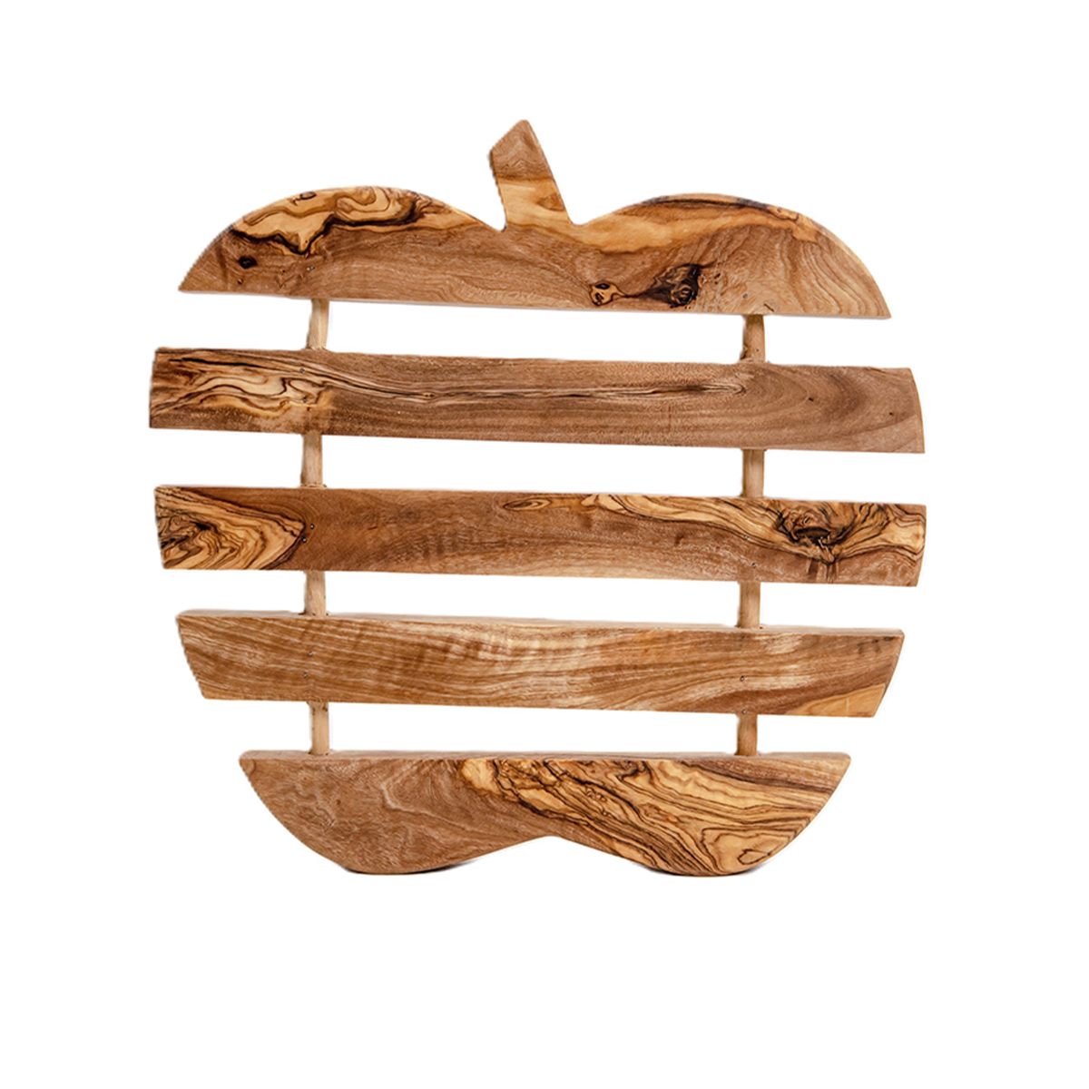 TOP 2002 Dessous de plat en forme de Pomme en Bois d'Olivier fait main GM – Image 1