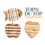 Dessous de plat en forme de poisson en Bois d'Olivier fait main GM – Image 3