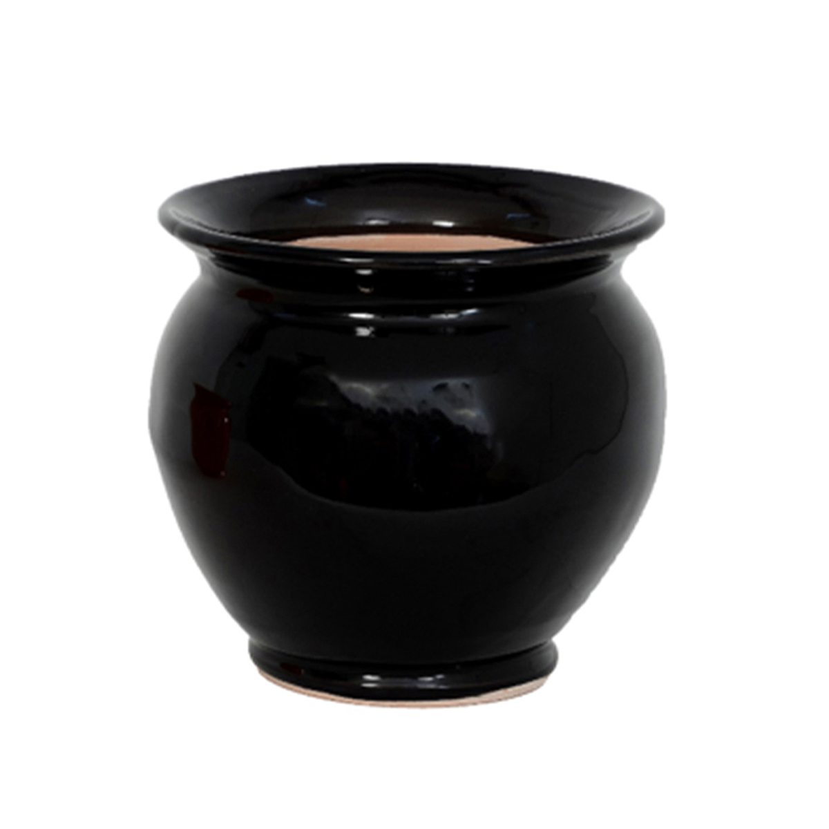 pot noir M Pot en céramique émaillé esprit vintage design italien T 4 – Image 1